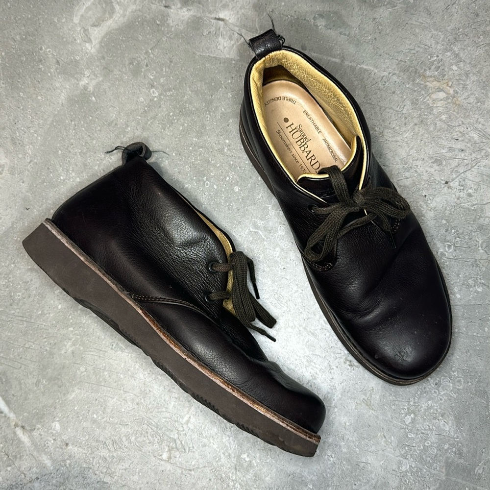 Samuel Hubbard Men's Brown Pebbled Leather Chukka Boots Made in Portugal